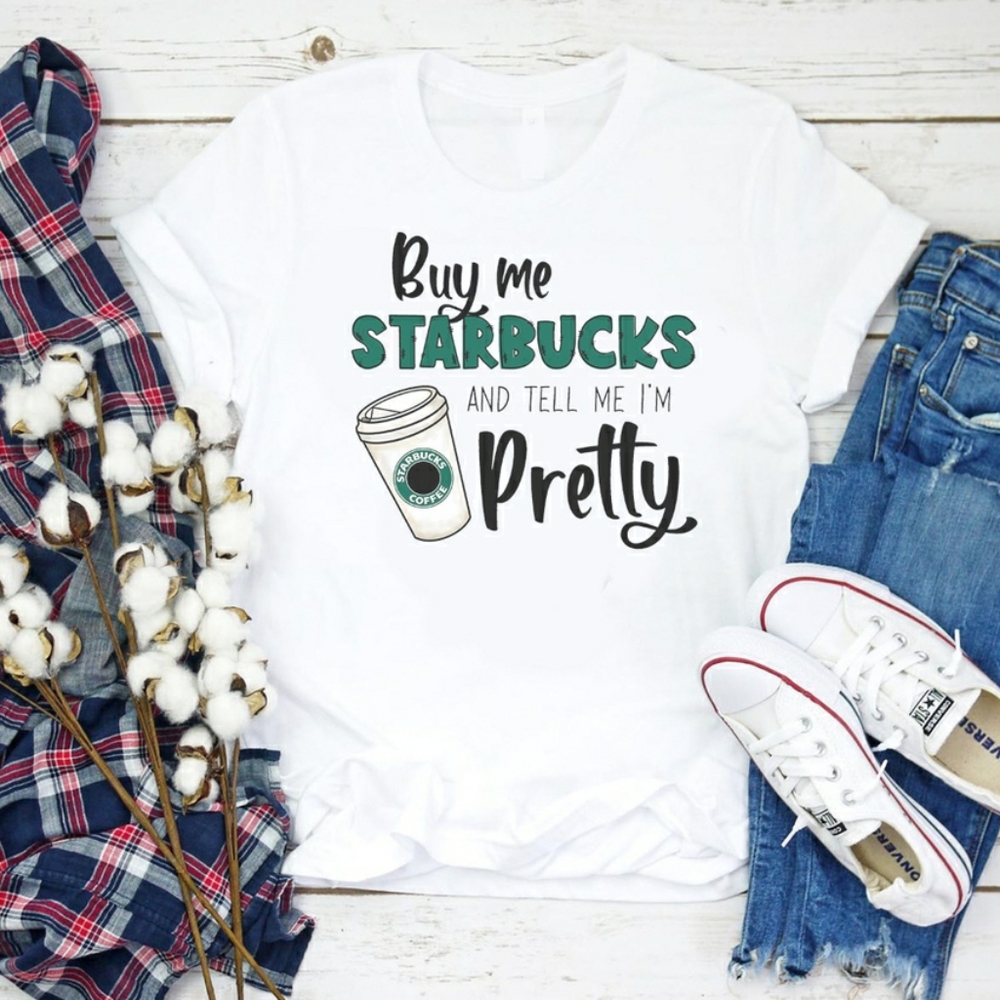 Fun graphic tee for anyone who loves Starbucks